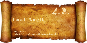 Lessl Margit névjegykártya
